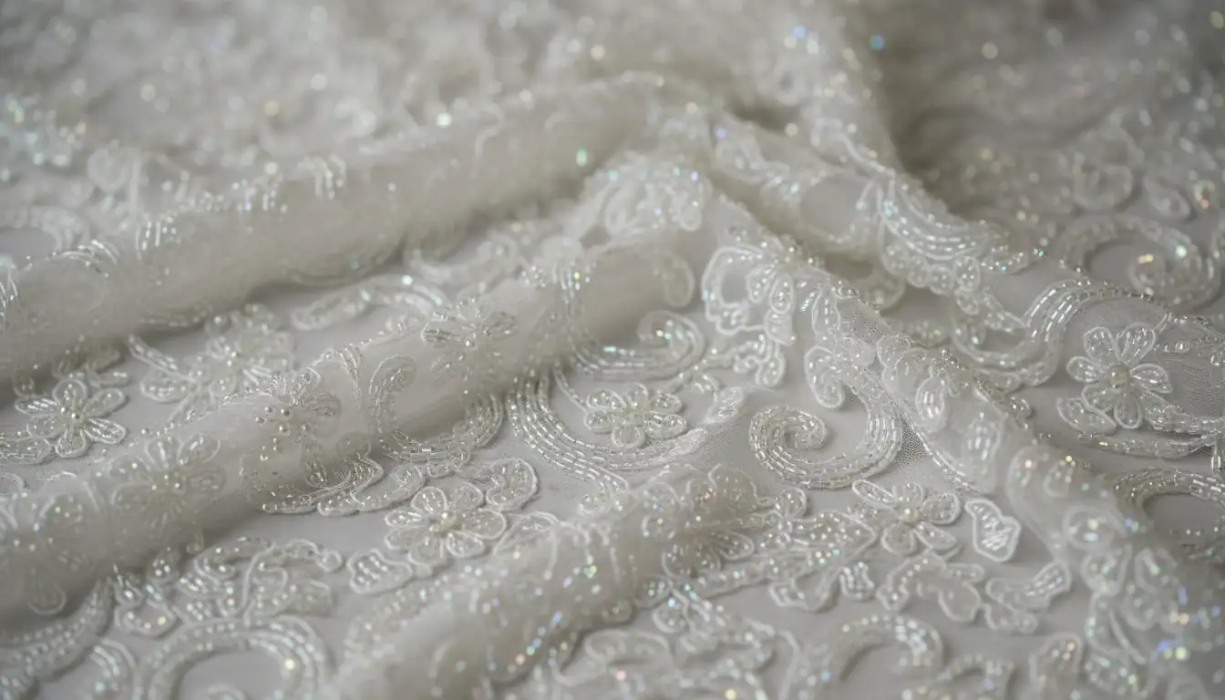 Illustration for What Is Beaded Lace Fabric - Shaoxing Yituo Lace Insights
