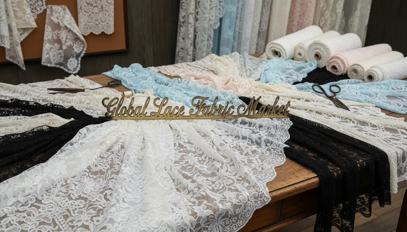 Illustration for Global Lace Fabric Market - Shaoxing Yituo Lace Insights