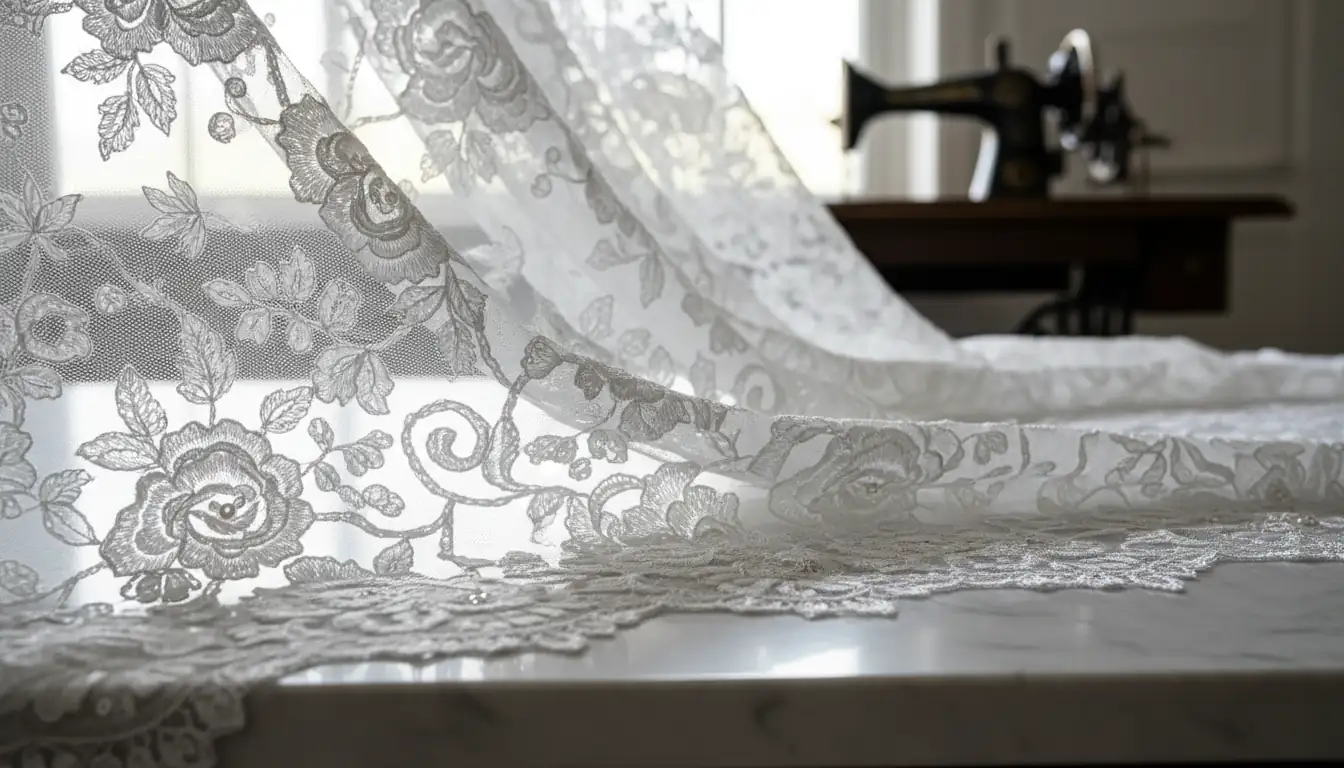 Illustration for How Lace Embroidery Works - Shaoxing Yituo Lace Insights
