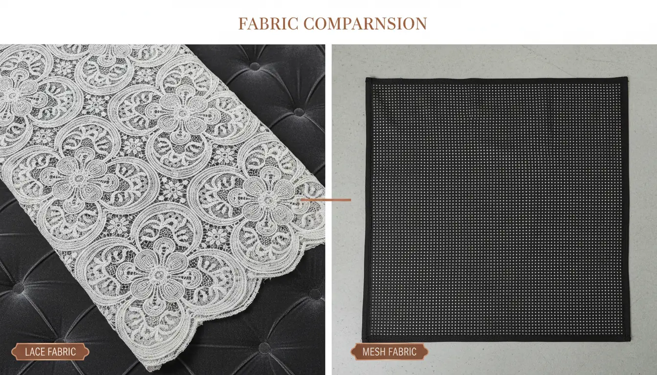 Illustration for Lace Fabric vs Mesh Fabric - Shaoxing Yituo Lace Insights
