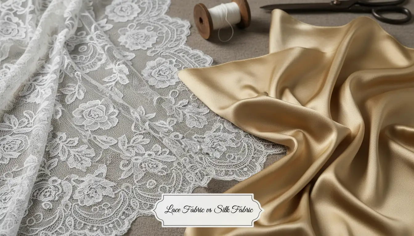 Illustration for Lace Fabric vs Silk Fabric - Shaoxing Yituo Lace Insights