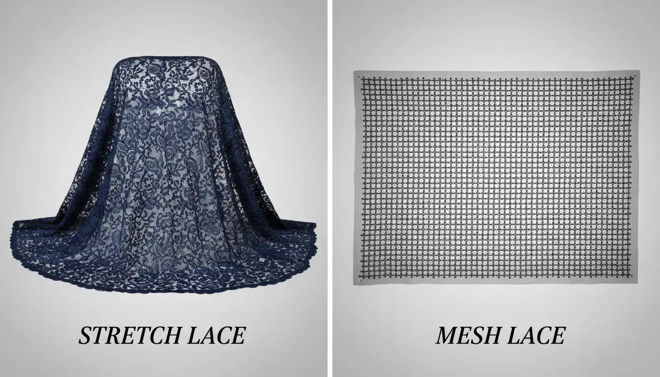 Illustration for Stretch Lace vs Mesh Lace - Shaoxing Yituo Lace Insights