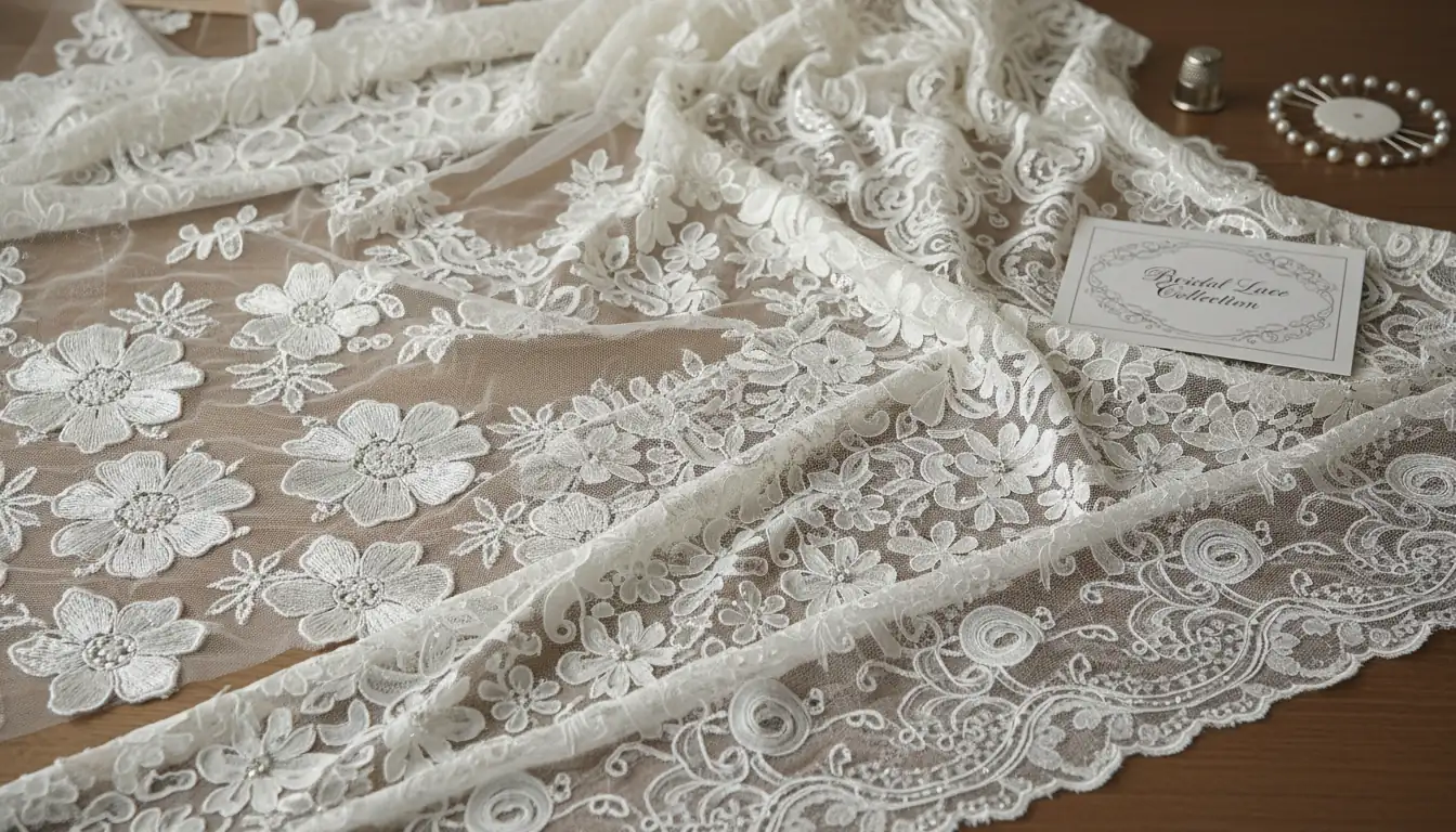 Illustration for Types Of Lace Used In Bridal Dresses - Shaoxing Yituo Lace Insights